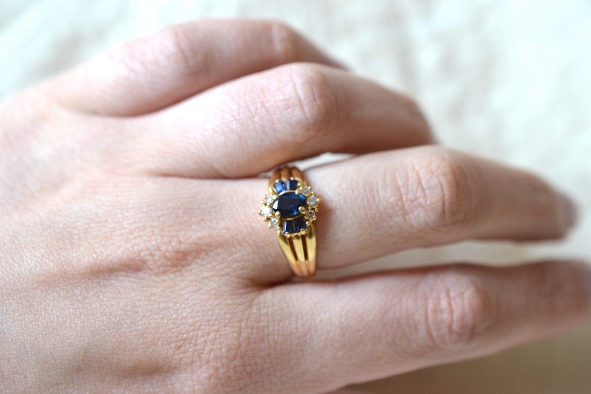 bague de fiançailles saphir