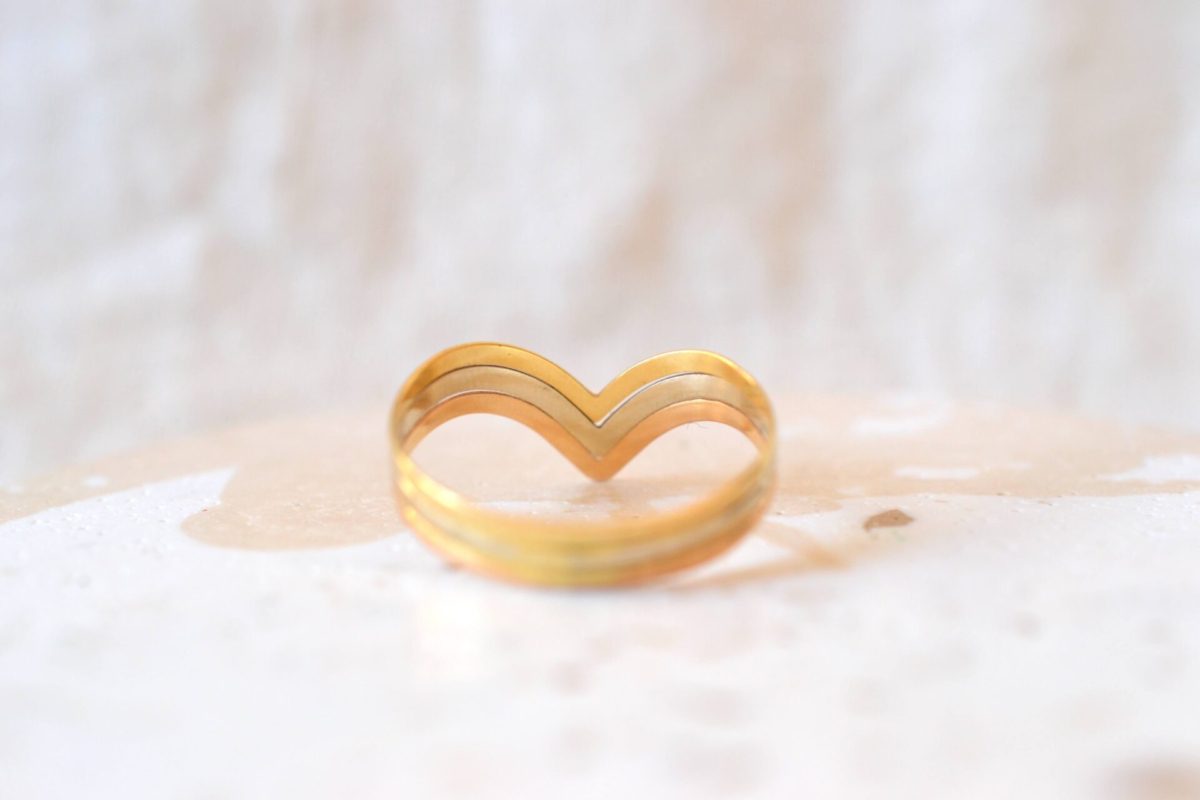 Bague forme V 3 ors
