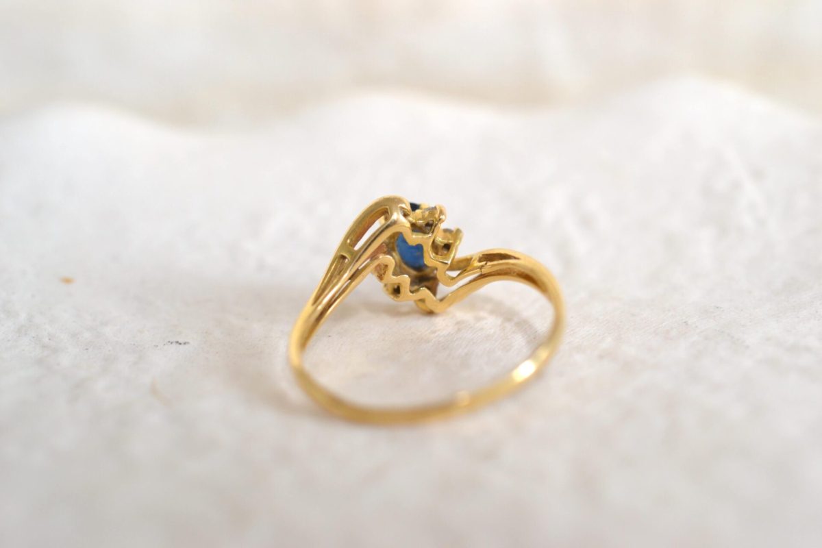 bague de fiancailles fleur