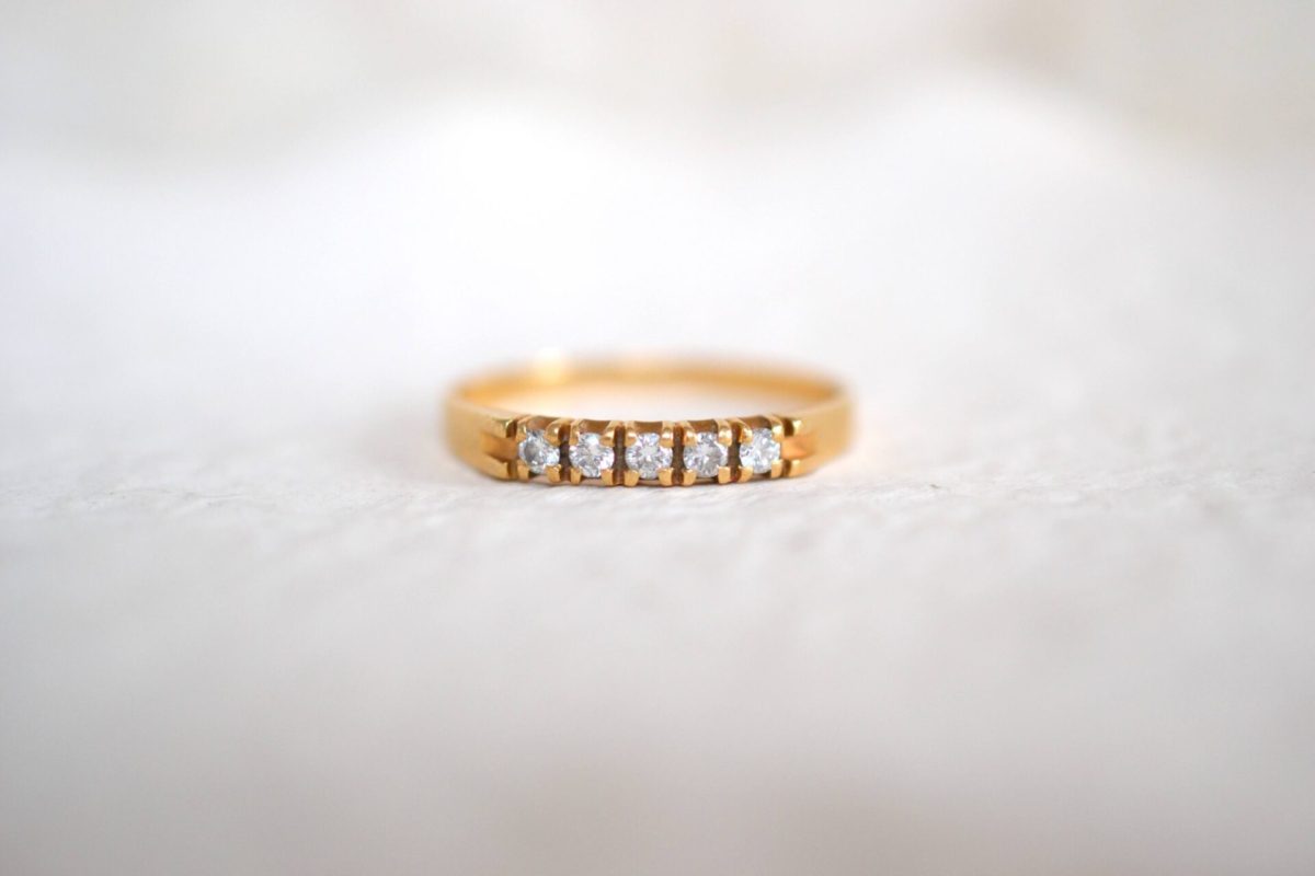 bague jarretière diamants