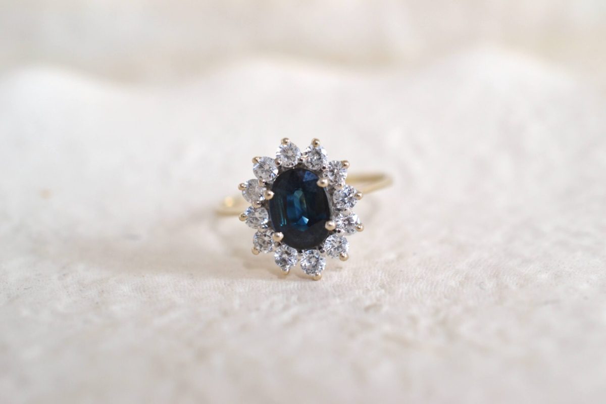 bague marguerite saphir