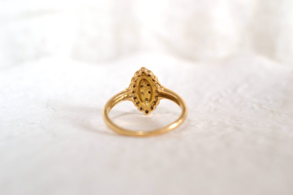 bague navette 2 Ors femme