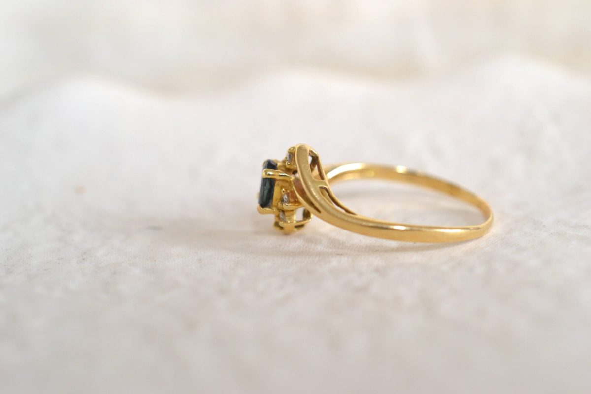 bague romantique saphir