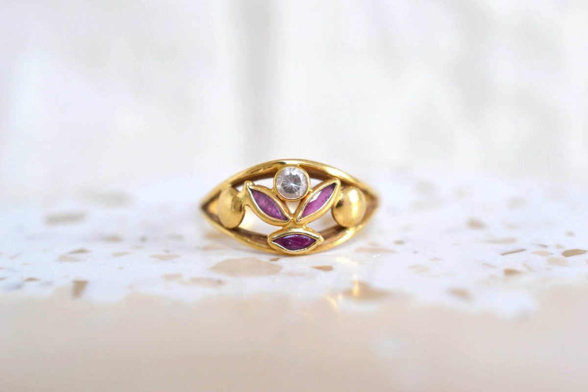 bague rubis et oxyde