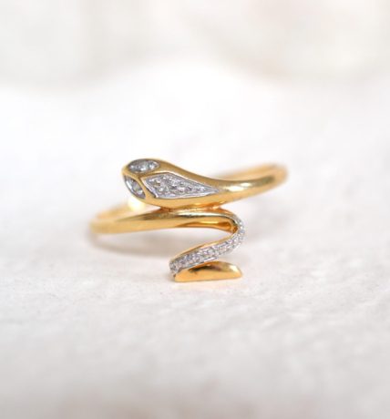 bague serpent 2 Ors Diamants