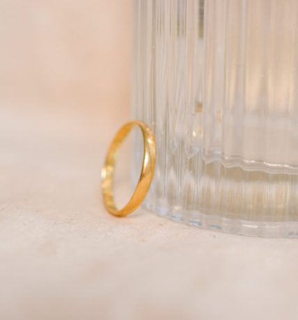 Alliance lisse en Or jaune 18 carats