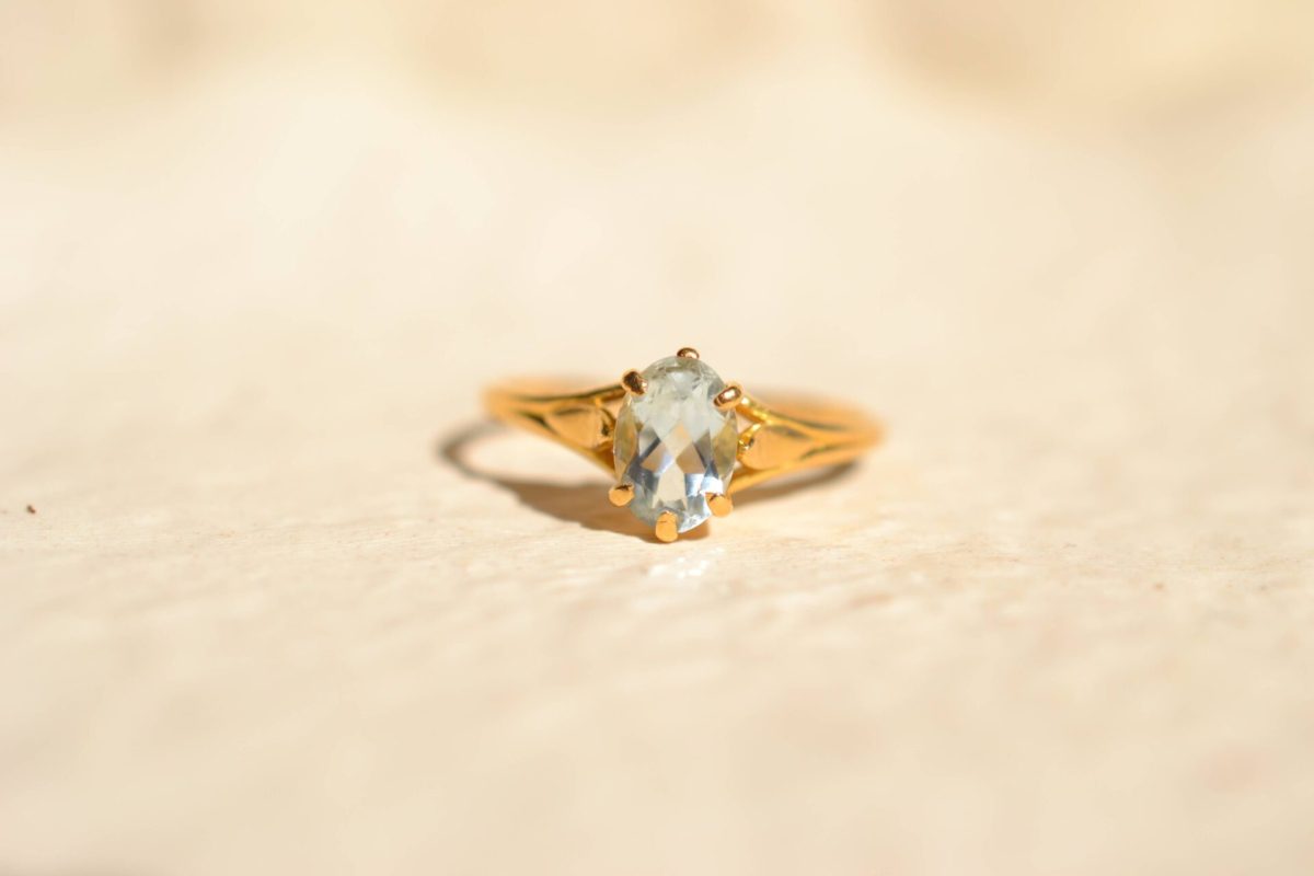 bague aigue marine ovale