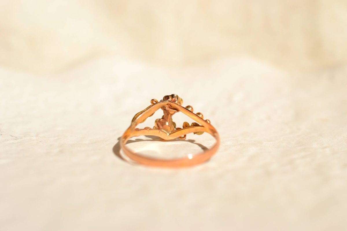 bague art nouveau fleurs