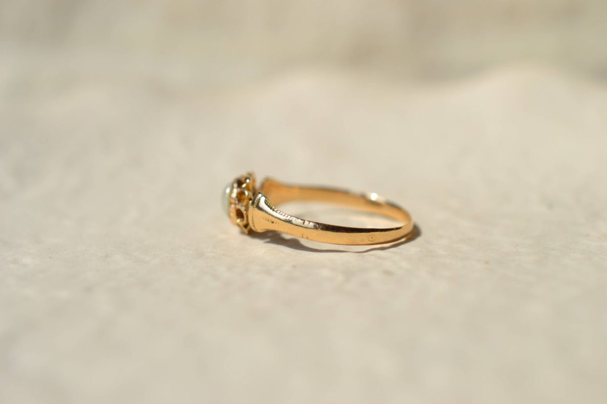 bague art nouveau perle