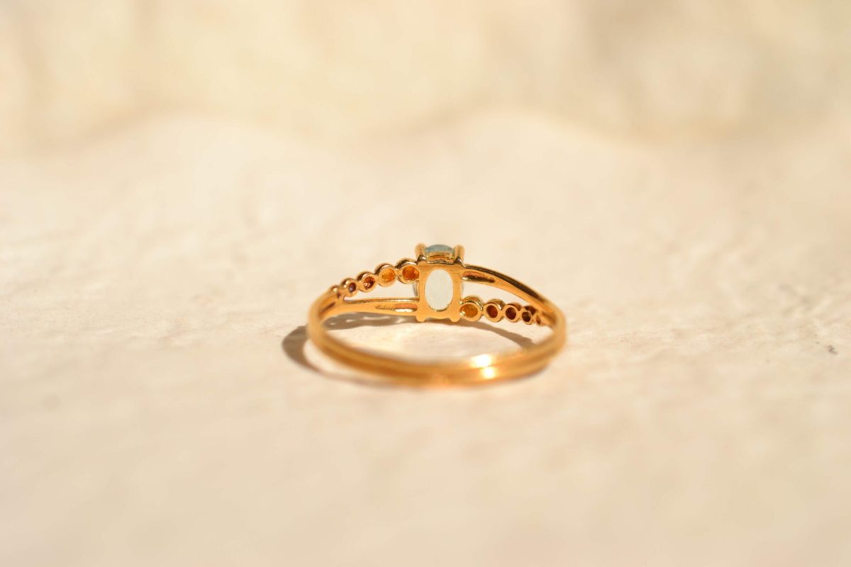 bague de fiançailles aigue marine