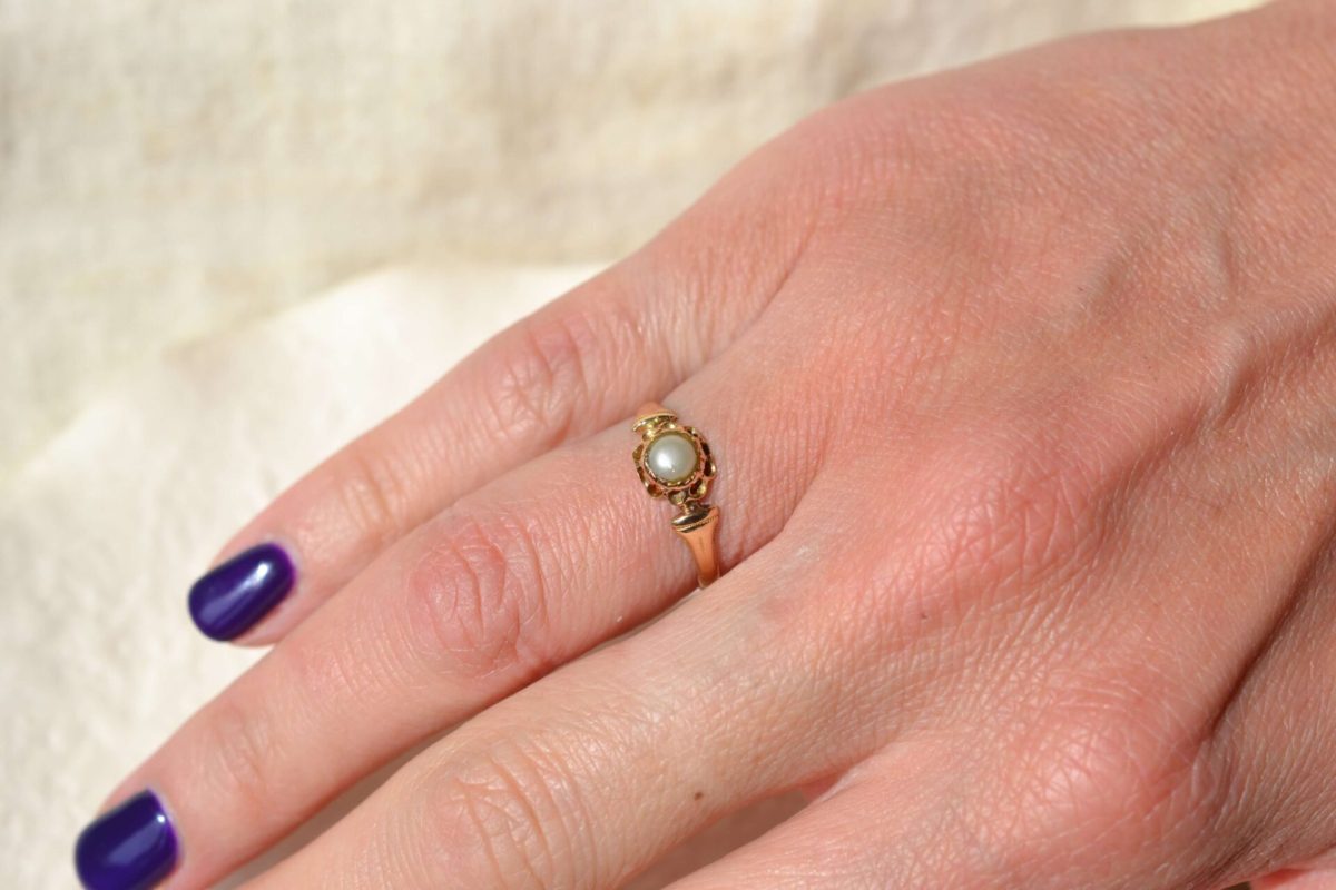 bague de fiançailles perle