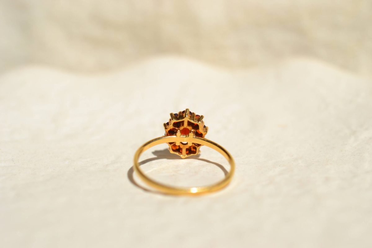 bague fiançailles marguerite grenats