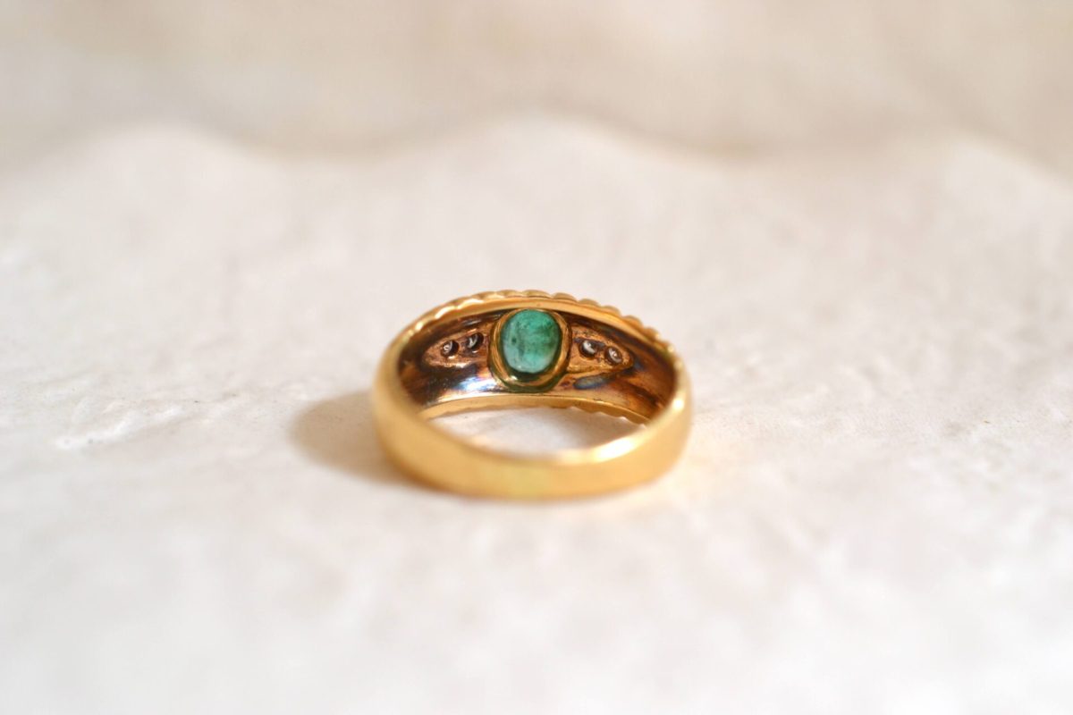 bague jonc émeraude