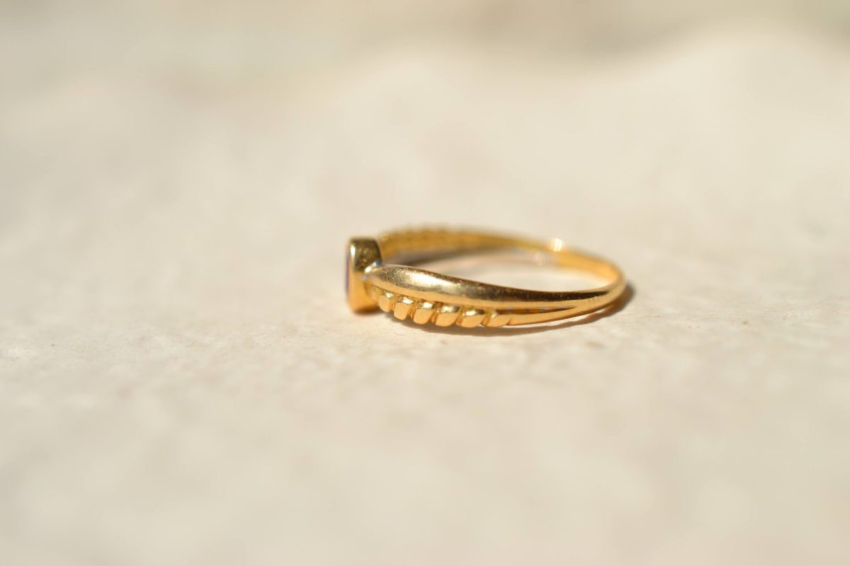 bague rubis or jaune