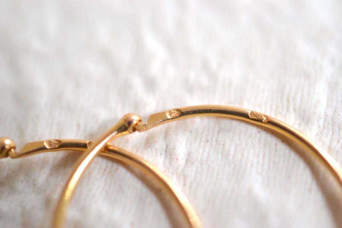 créoles or 18 carats femme