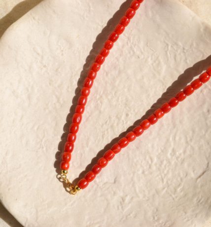 Collier perles de Corail en Or jaune 18 carats