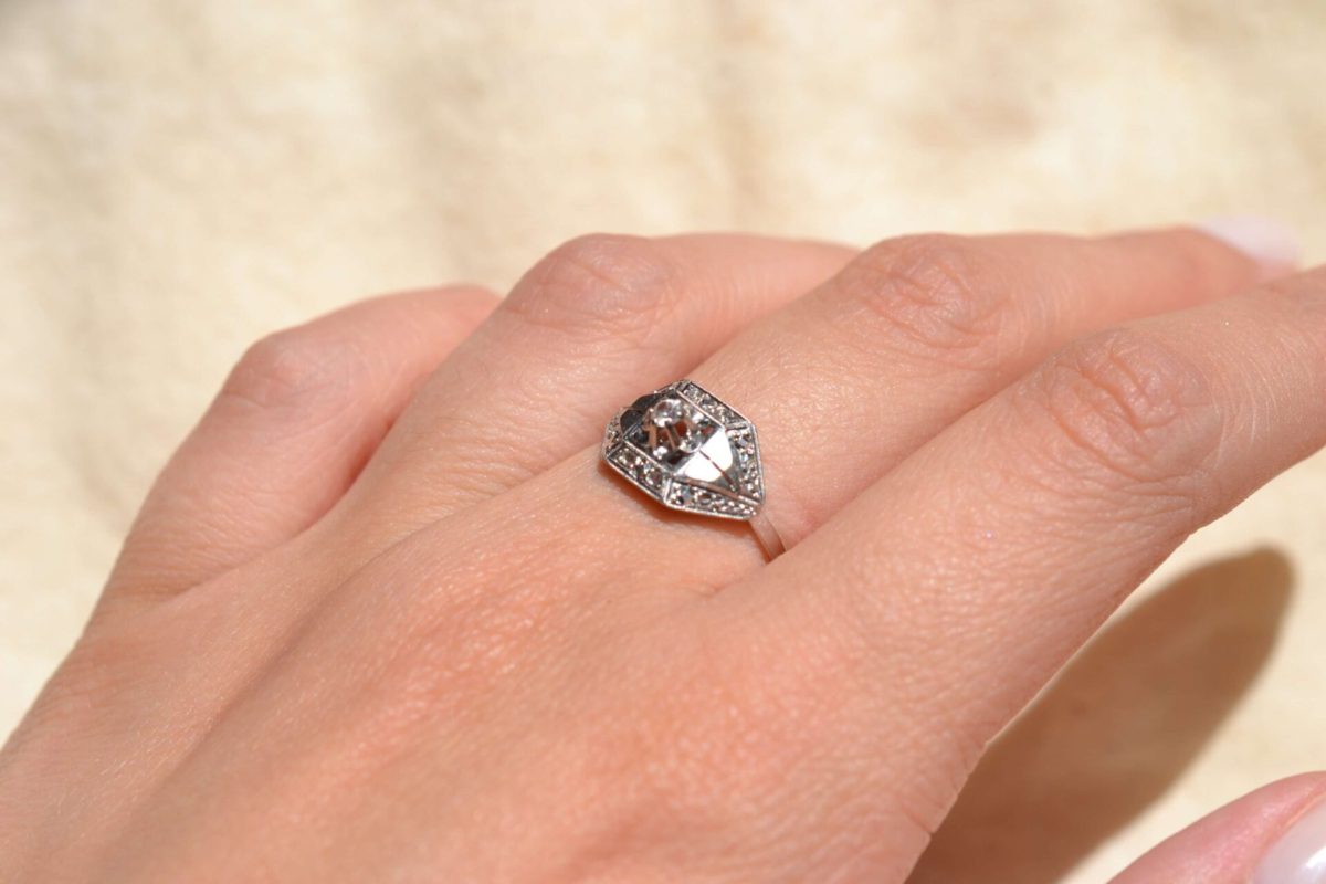 bague art deco diamants
