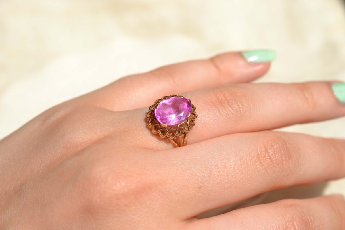 bague cocktail rubis