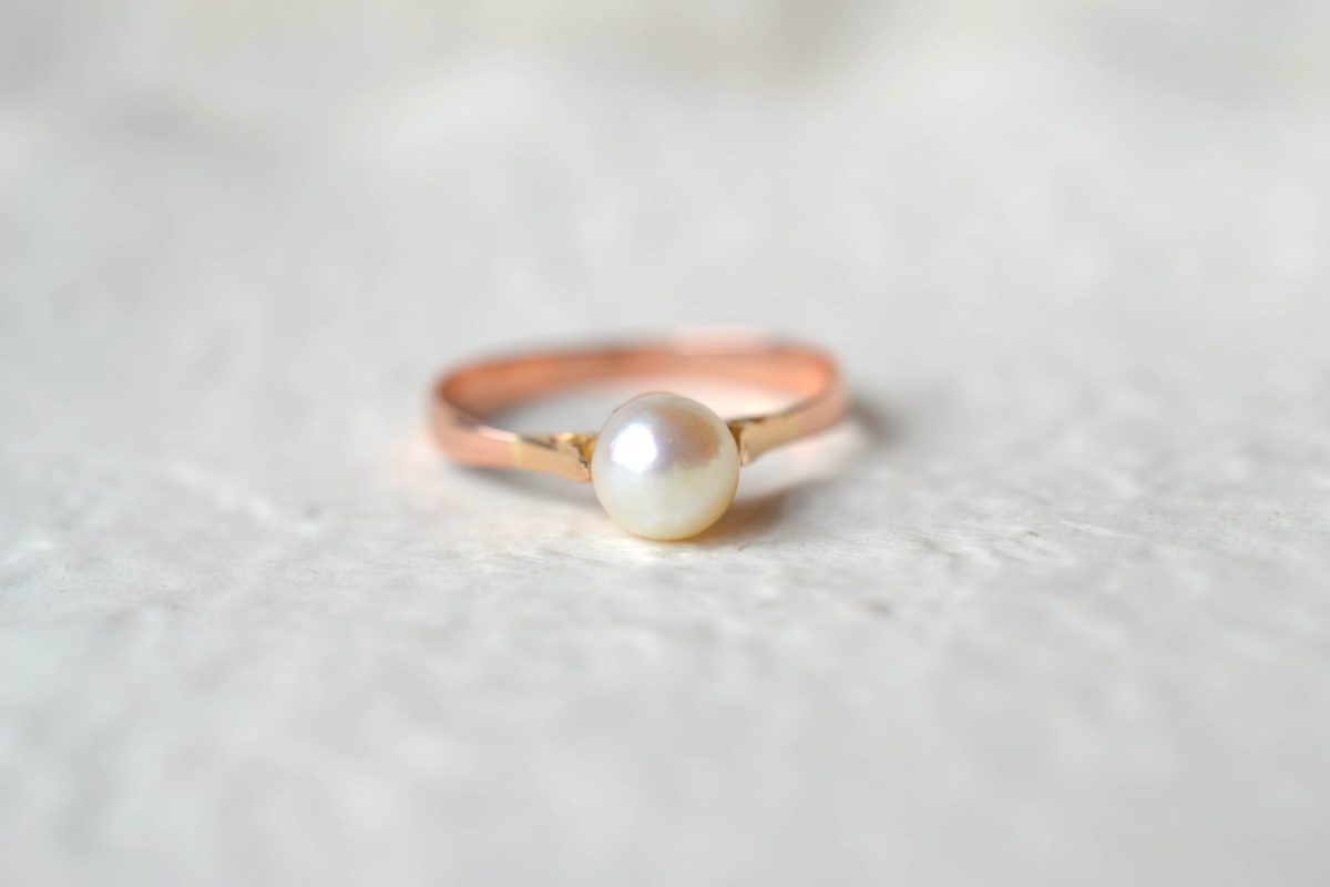 bague perle femme