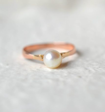 bague perle femme