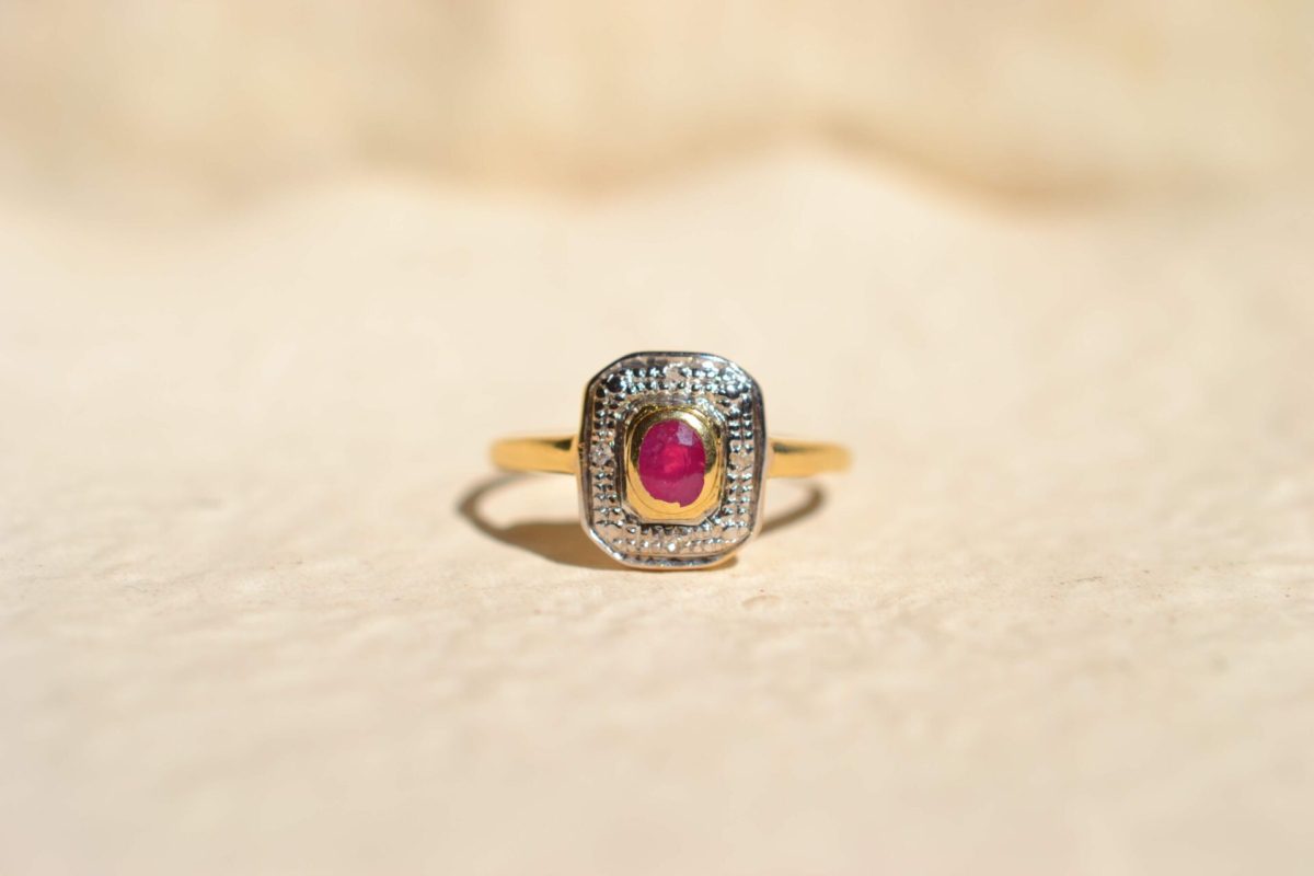 bague rubis diamants