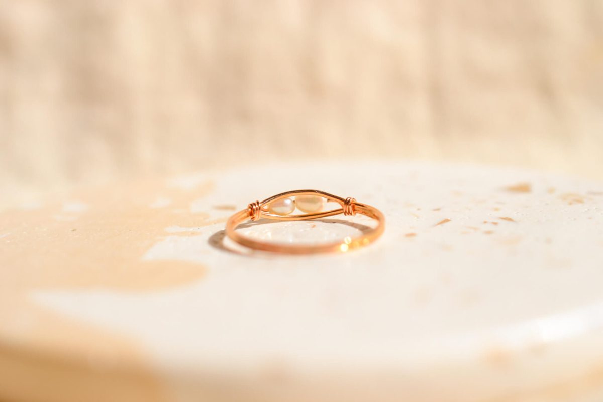 Bague en Or jaune 18 carats sertie de Perles