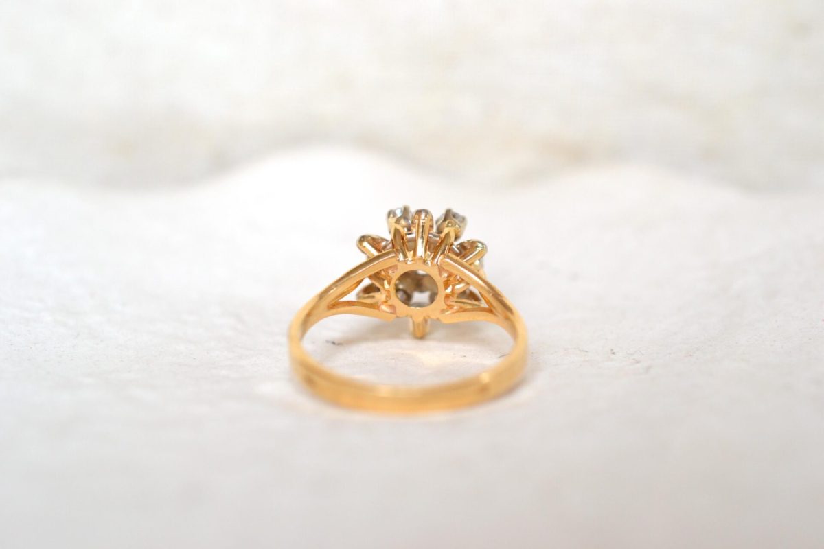 bauge ancienne marguerite diamants
