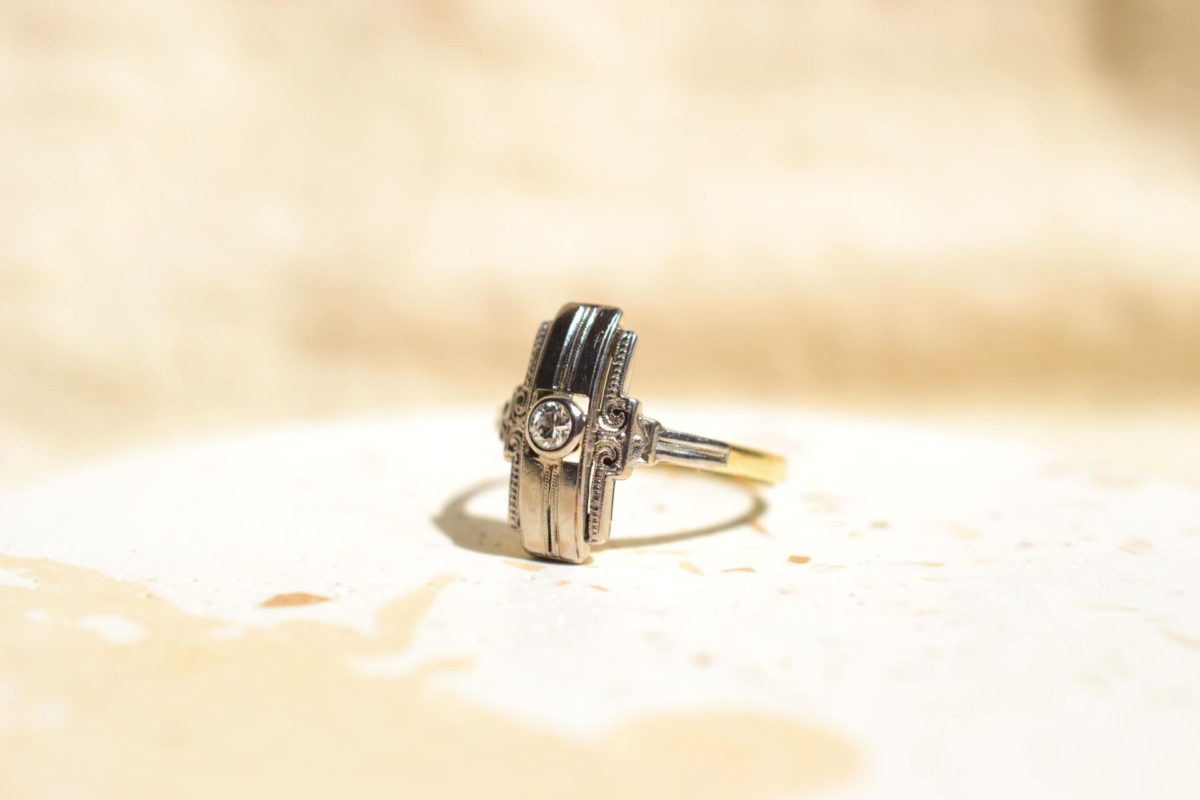 bague art deco diamant ancienne