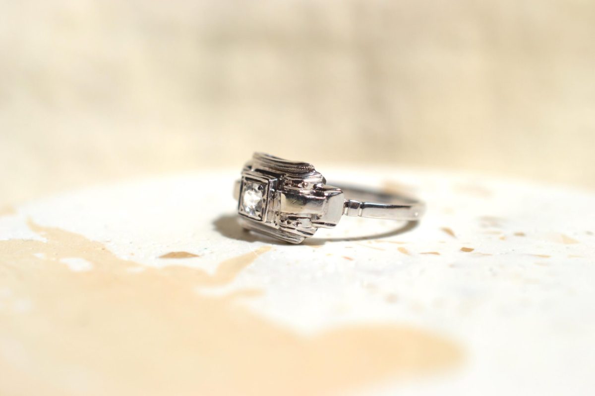 bague art deco oxyde rectangle