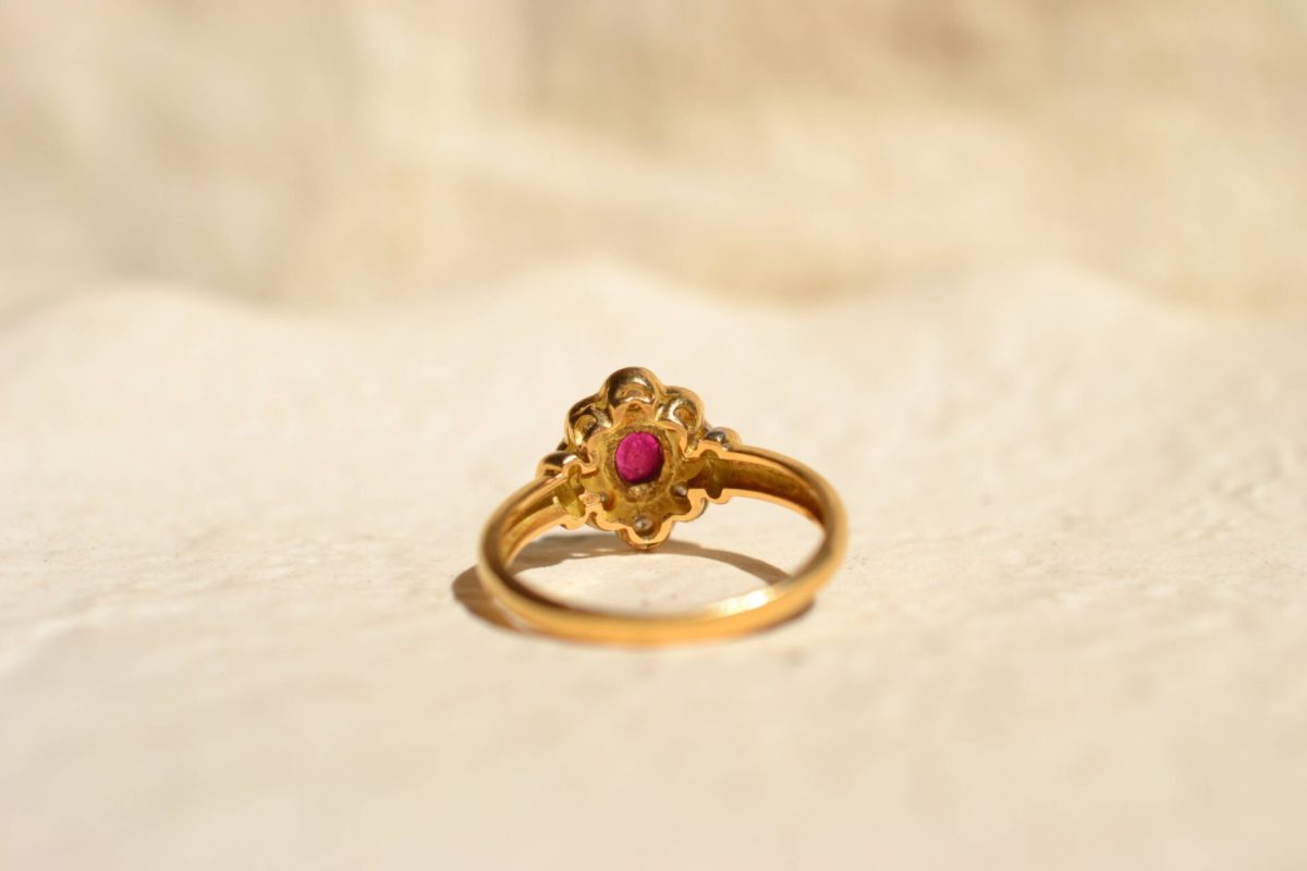bague fleur vintage