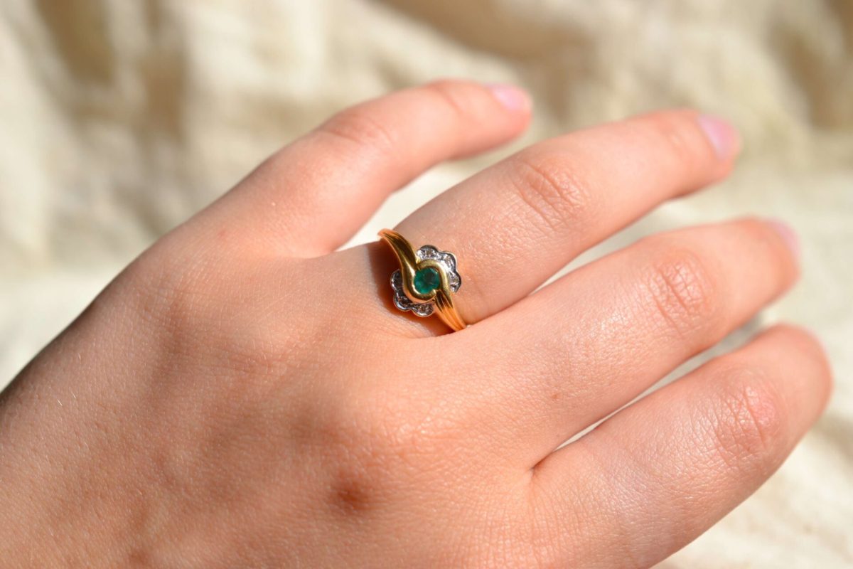 bague marguerite vintage ancienne