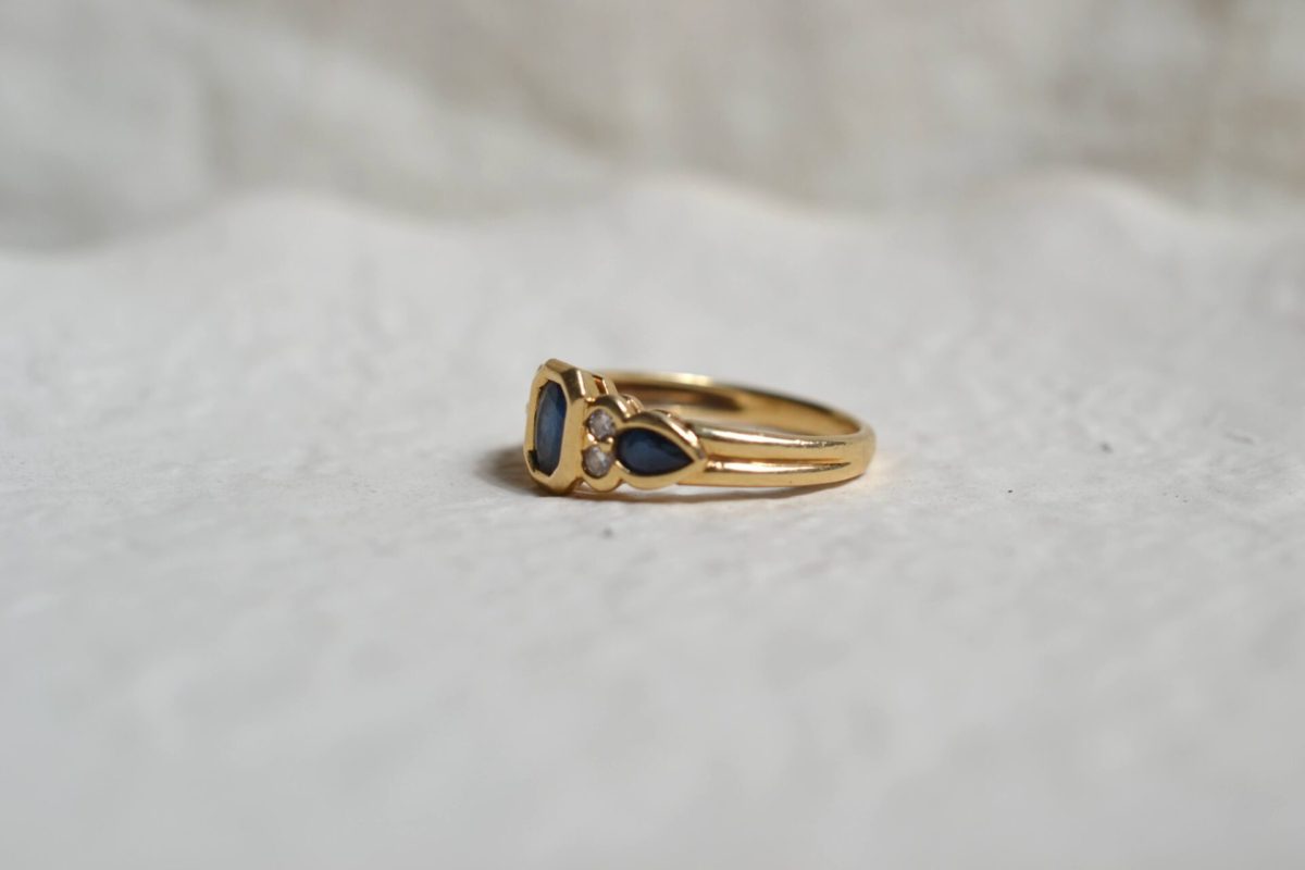 bague saphirs et diamants