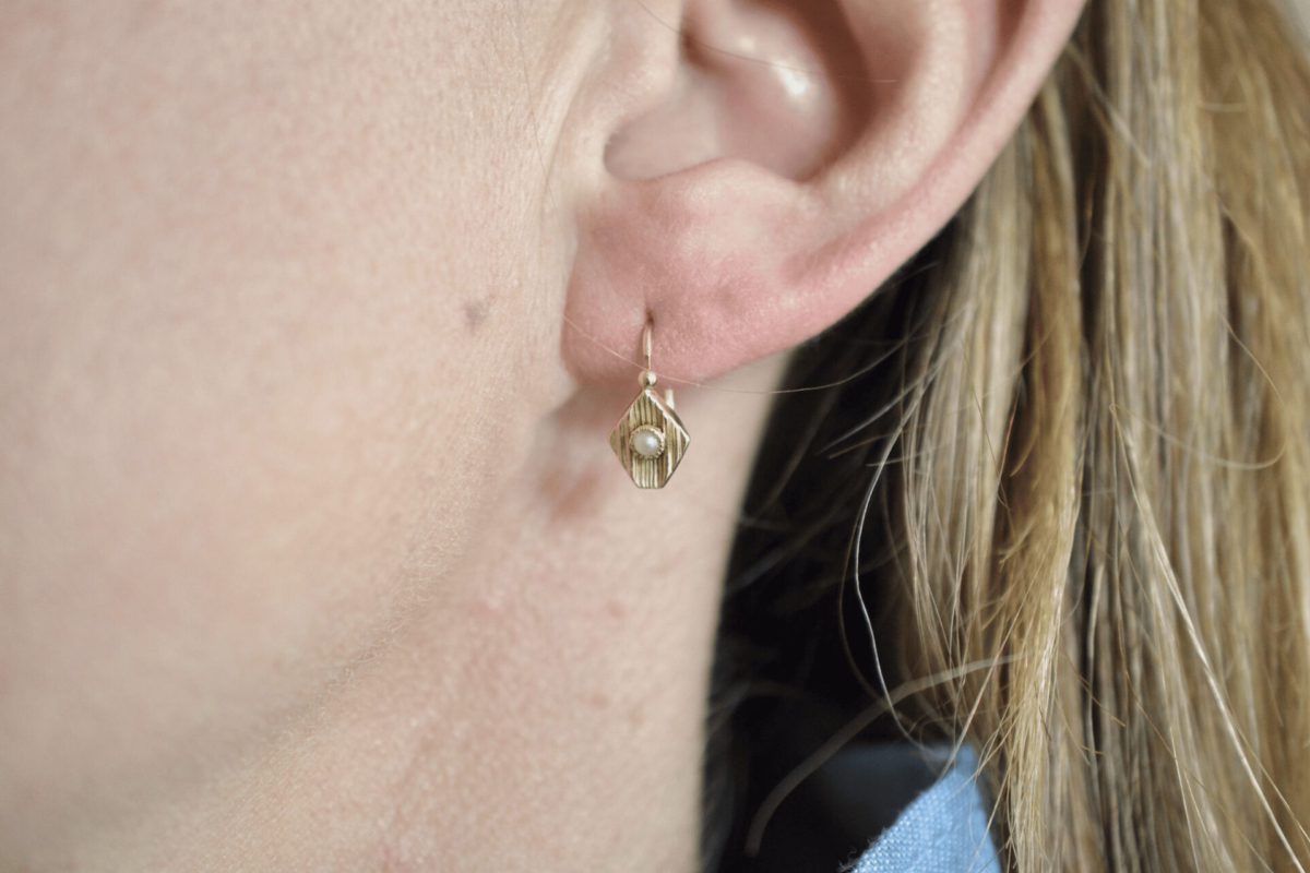 dormeuses perles vintages