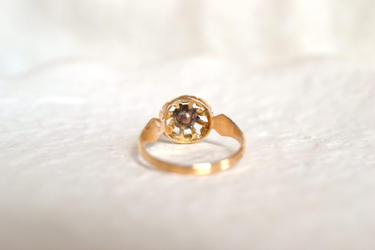 bague ancienne diamant émail