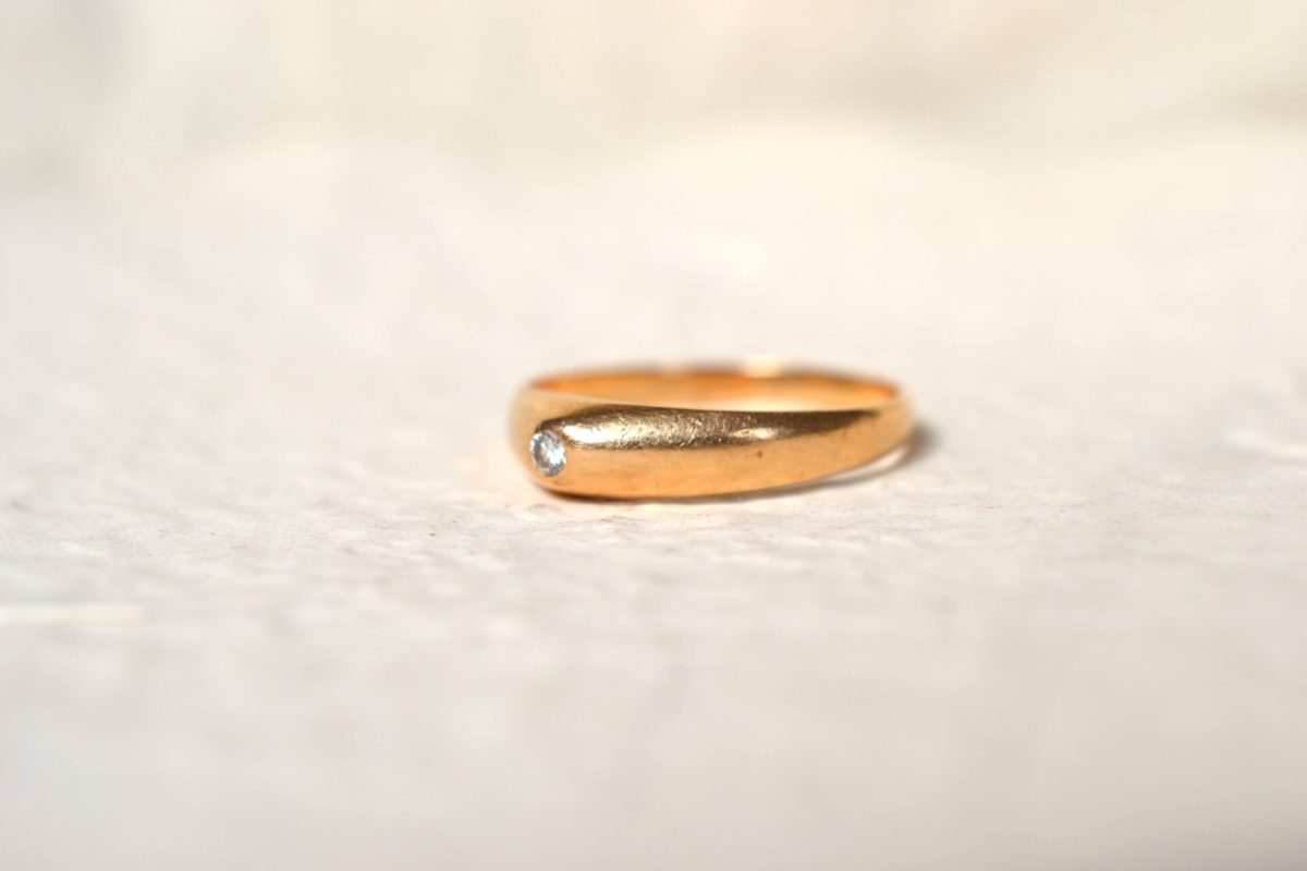 bague ancienne jonc diamant