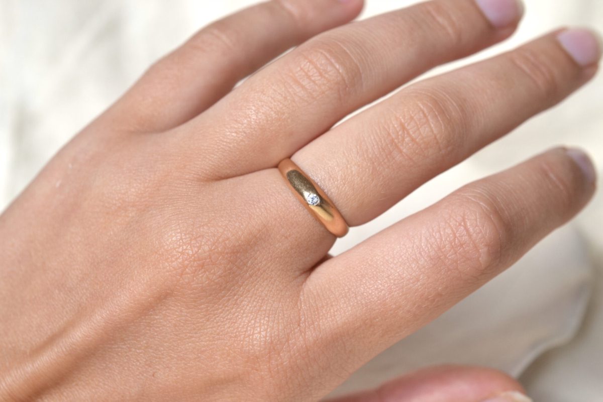 bague ancienne jonc diamant