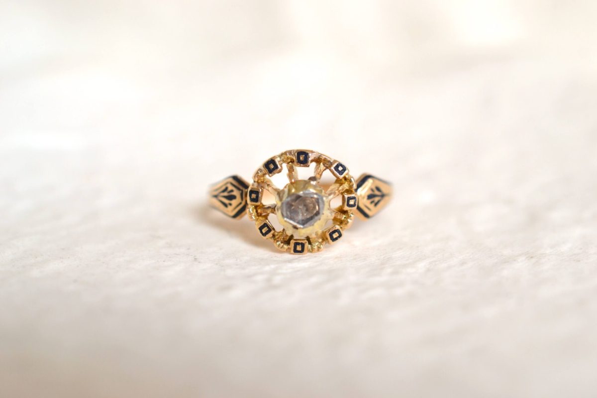 bague art nouveau diamant