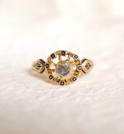 bague art nouveau diamant