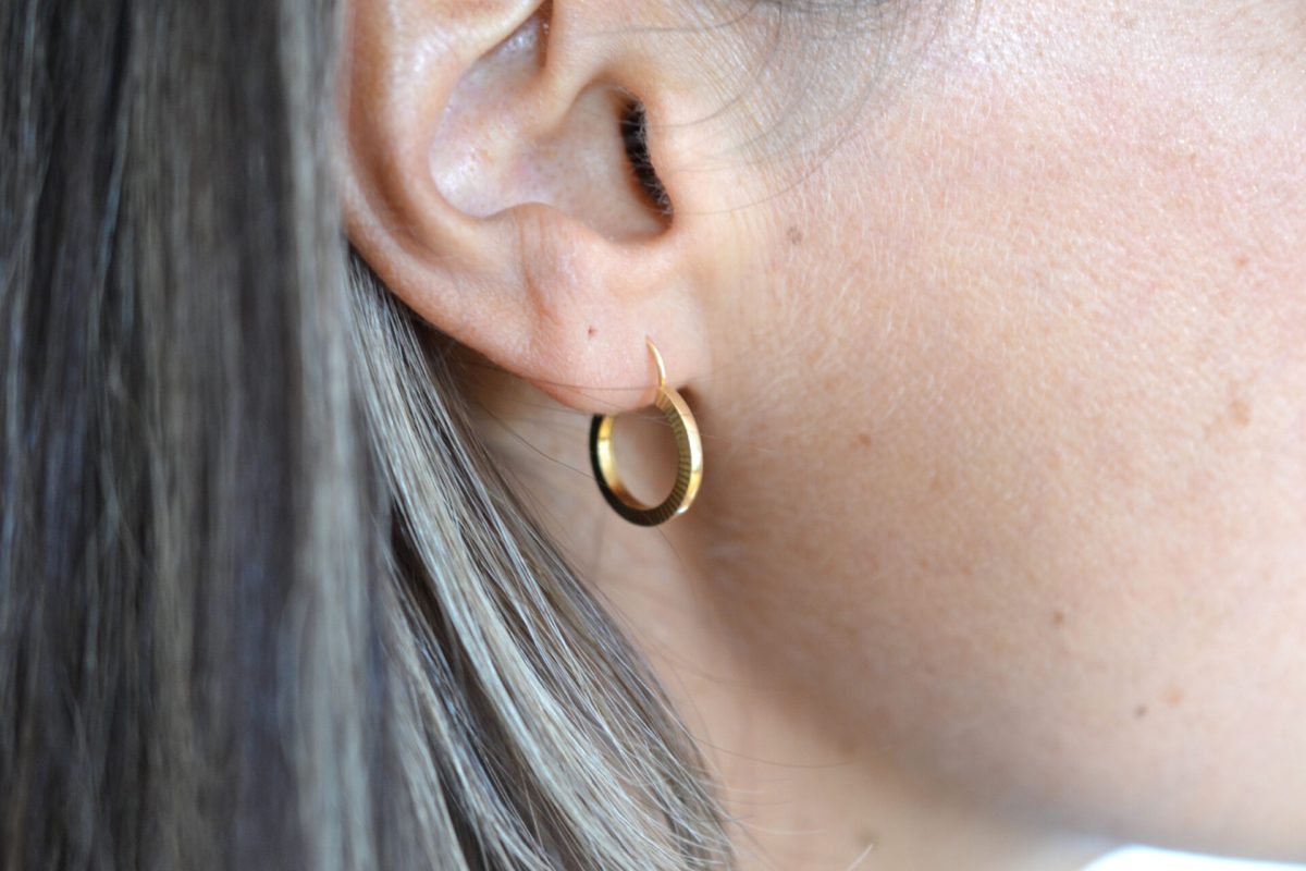 créoles or jaune femme