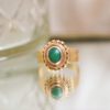 Bague cabochon Chrysoprase