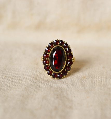 Bague Or Jaune et Grenats