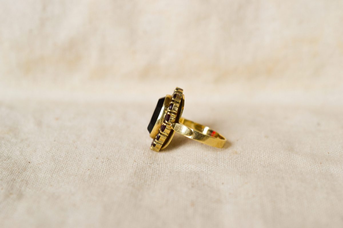 Bague Or Jaune et Grenats