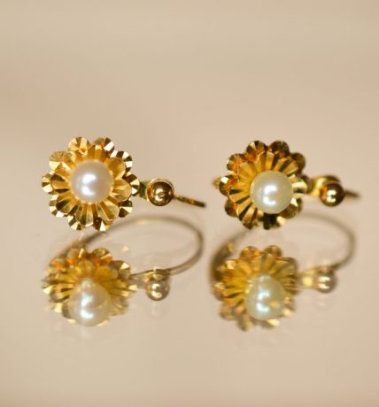Dormeuses Perles en Or jaune