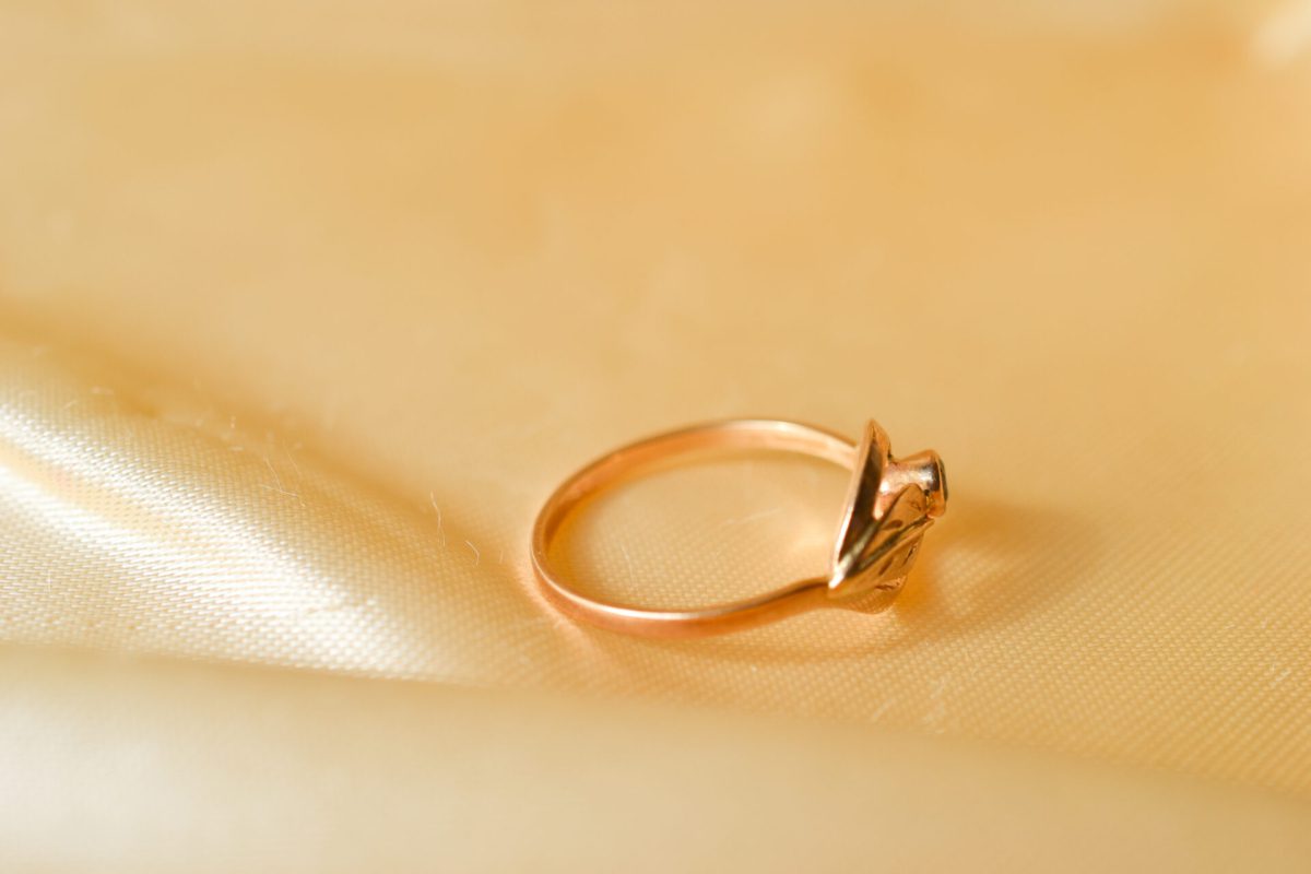 Bague Or jaune Art Nouveau Oxyde
