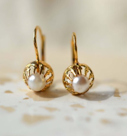 dormeuses perles anciennes