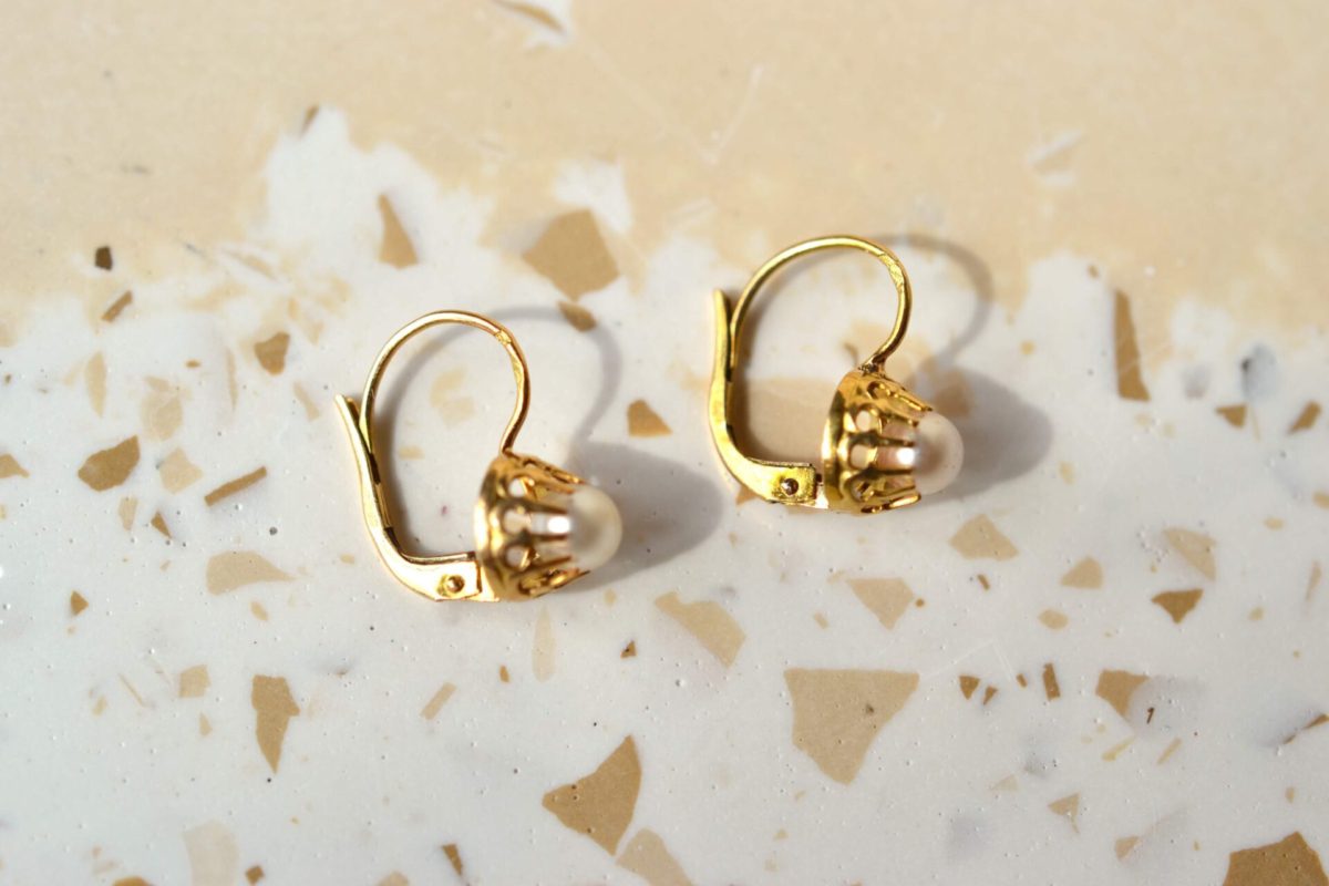 dormeuses perles vintage