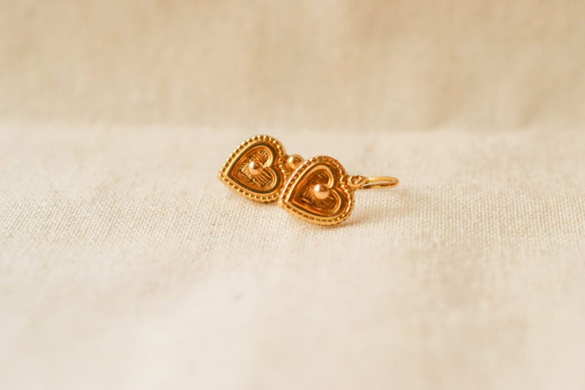 Dormeuses Cœur Or jaune 18K