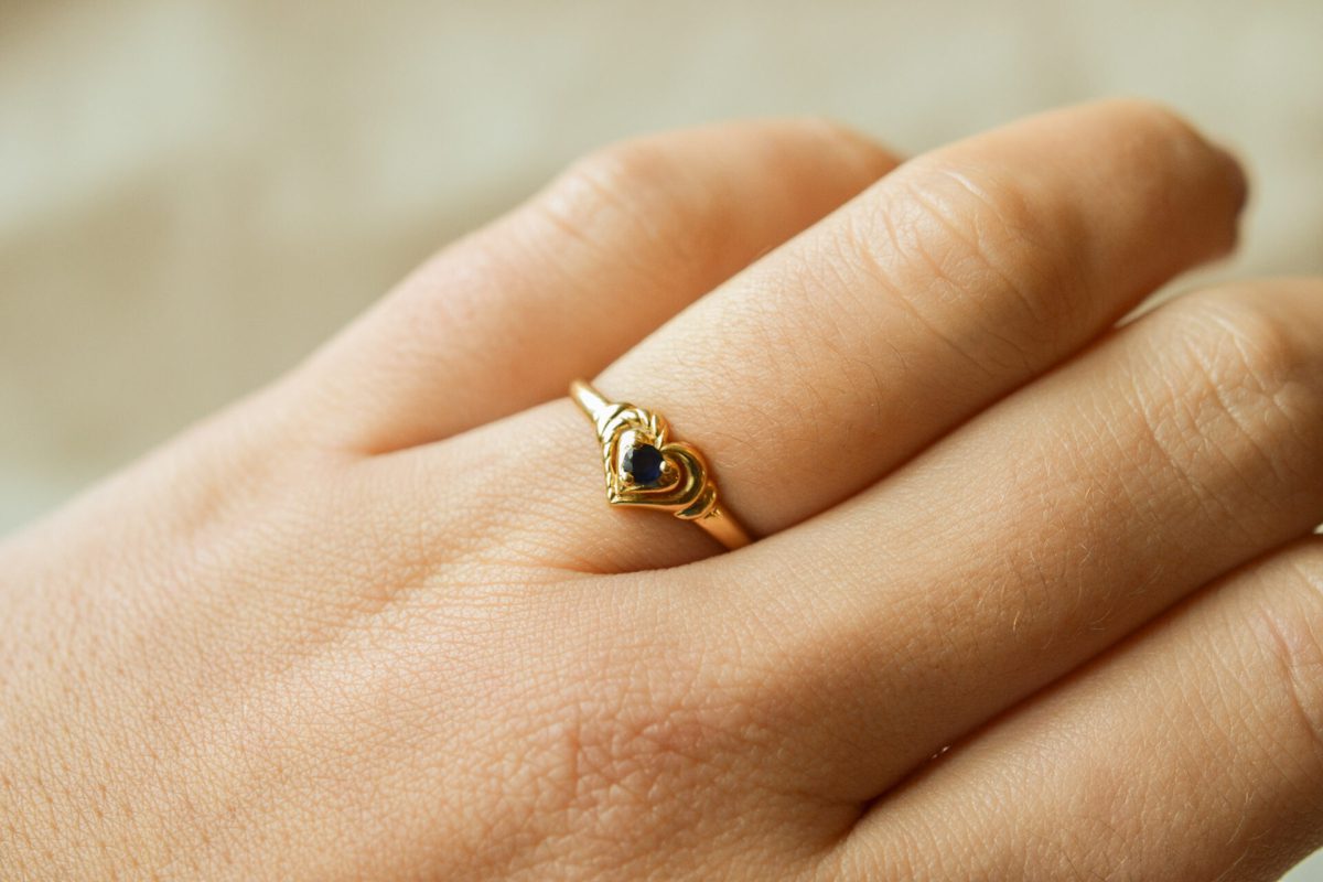 Bague Cœur Saphir