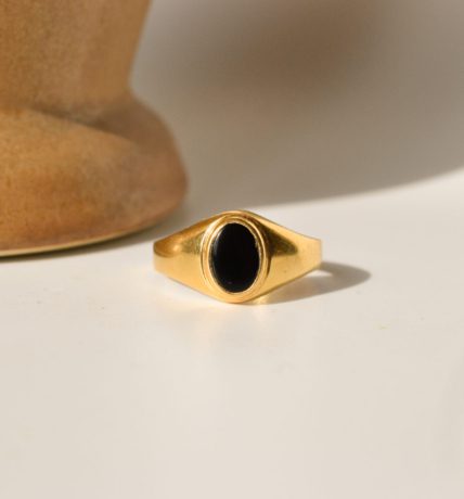 Chevalière Onyx Or jaune