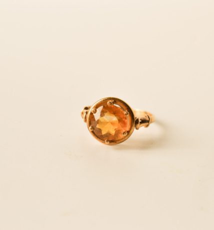 Bague cocktail solitaire Citrine